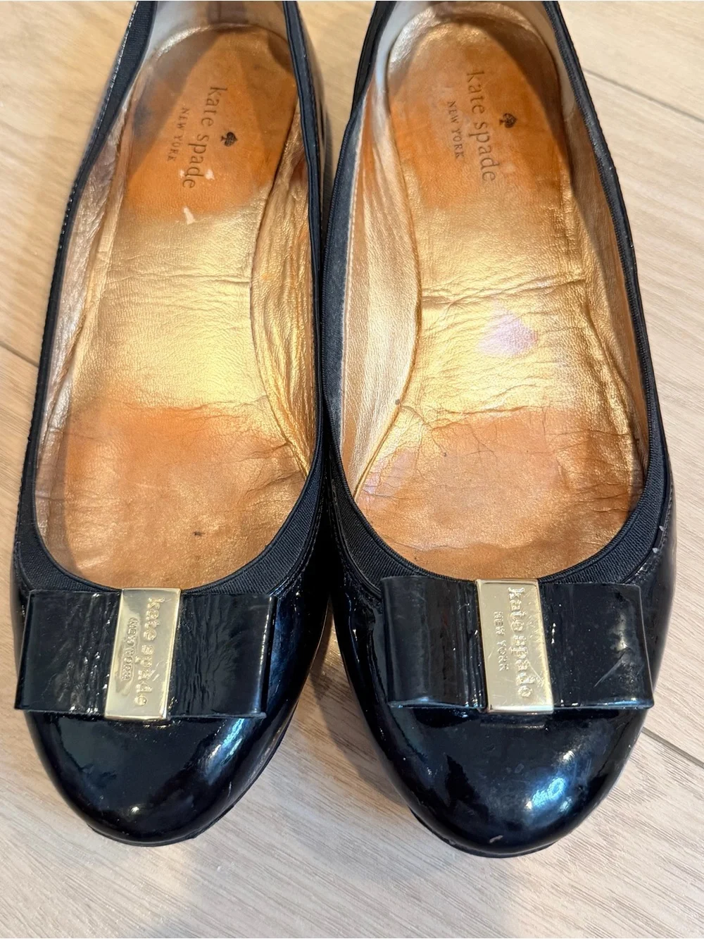 EUC Kate Spade Bow Patent Leather Flats 9.5